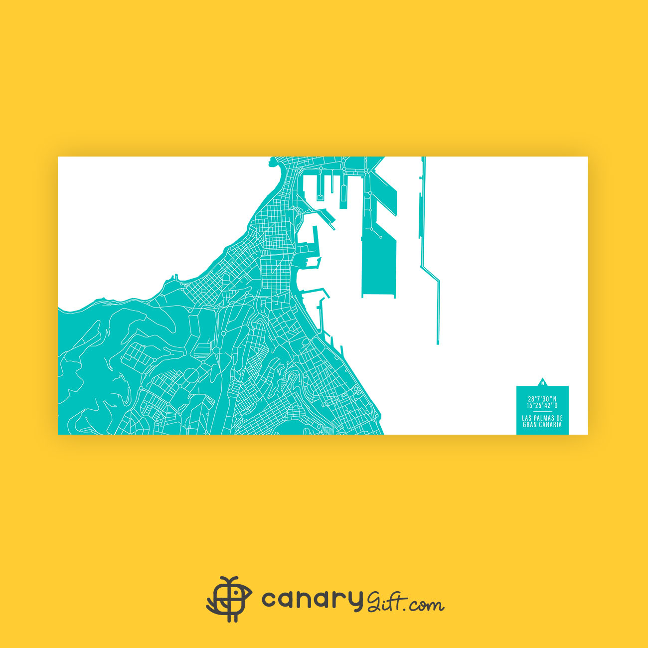 Taza del mapa de Las Palmas de Gran Canaria