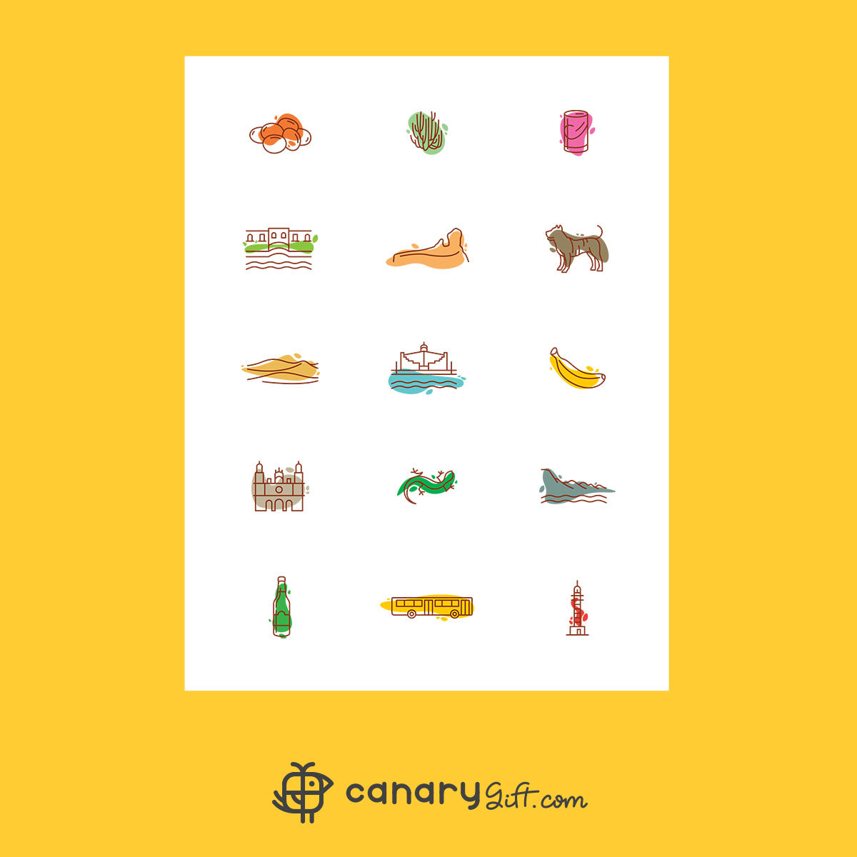 Póster iconos Gran Canaria
