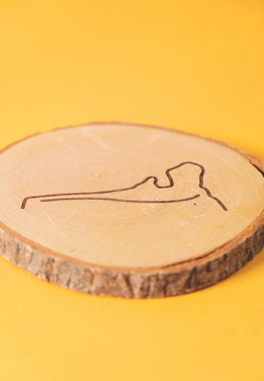 Set de 4 posavasos de pino natural: Iconos de Gran Canaria