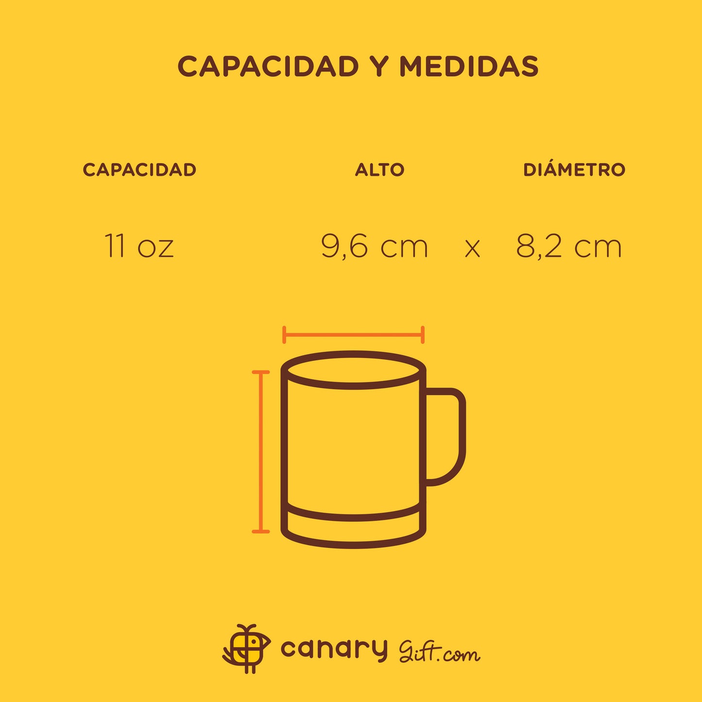 Taza con iconos de Tenerife