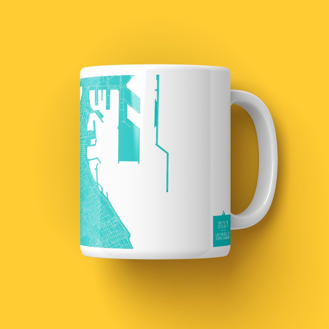 Taza del mapa de Las Palmas de Gran Canaria