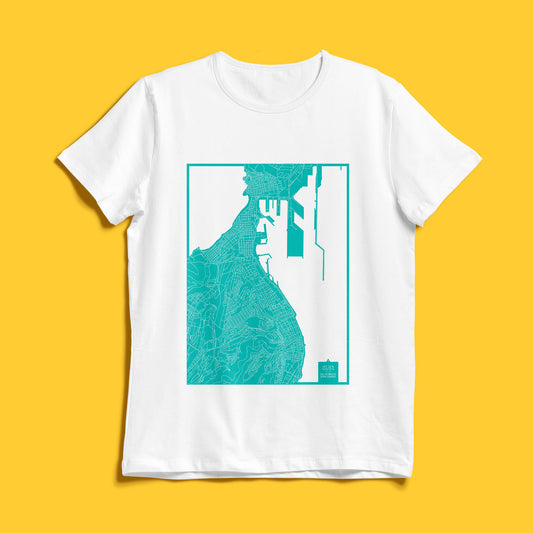Camiseta blanca mapa Las Palmas de Gran Canaria