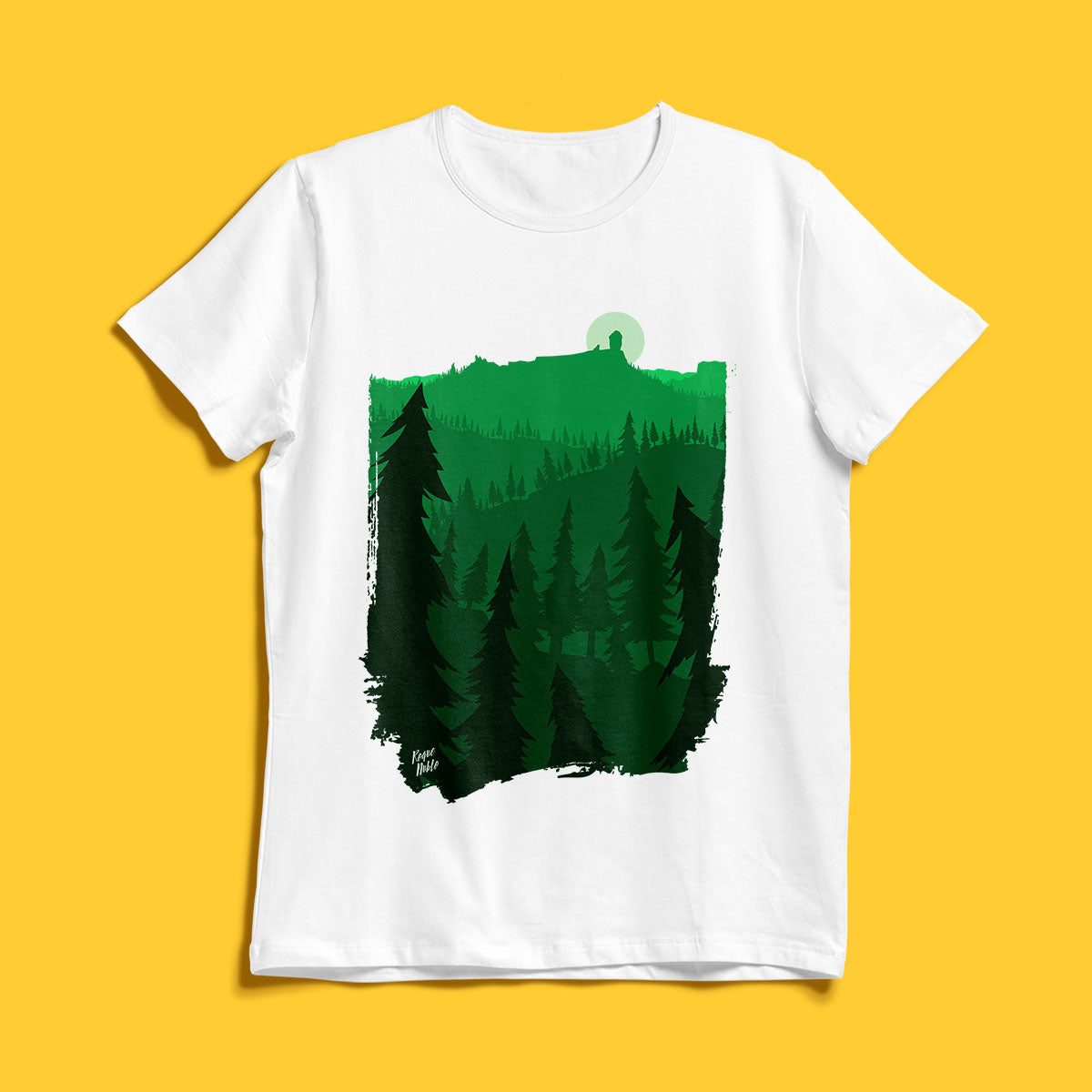 Camiseta blanca Roque Nublo - Gran Canaria