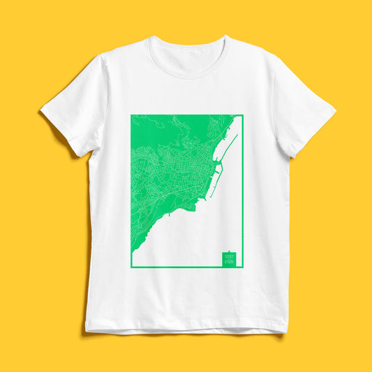 Camiseta blanca mapa Santa Cruz de Tenerife