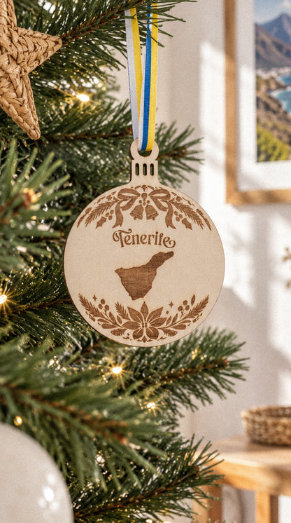 Bolas de Navidad de madera · Islas Canarias