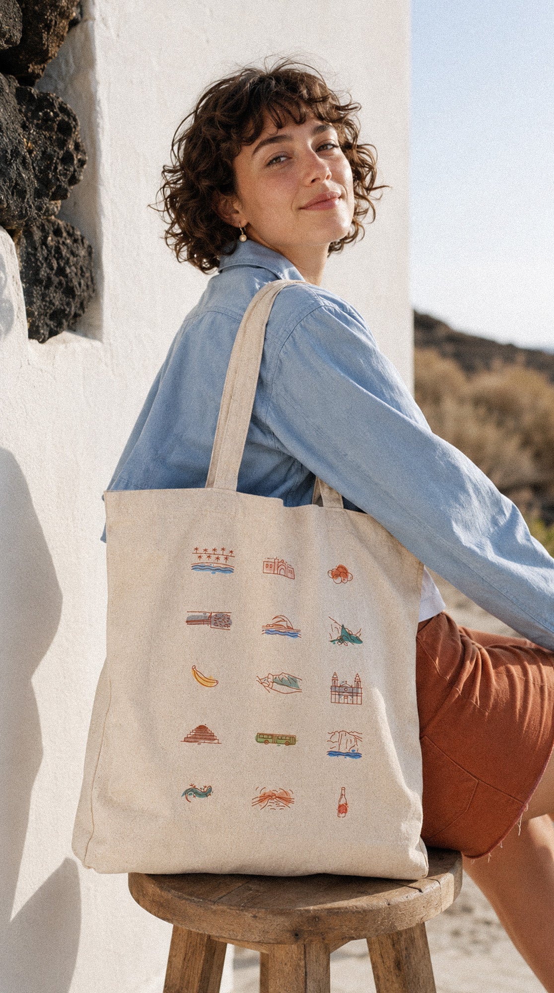Bolso Tote: iconos de Tenerife