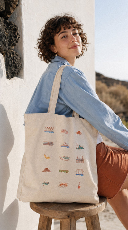 Bolso Tote: iconos de Tenerife