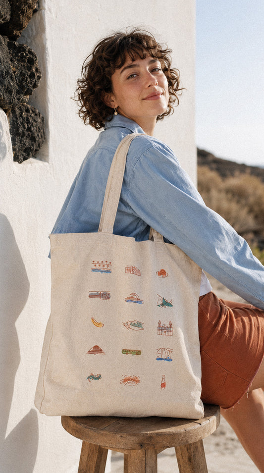 Bolso Tote: iconos de Tenerife