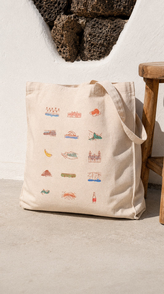 Bolso Tote: iconos de Tenerife
