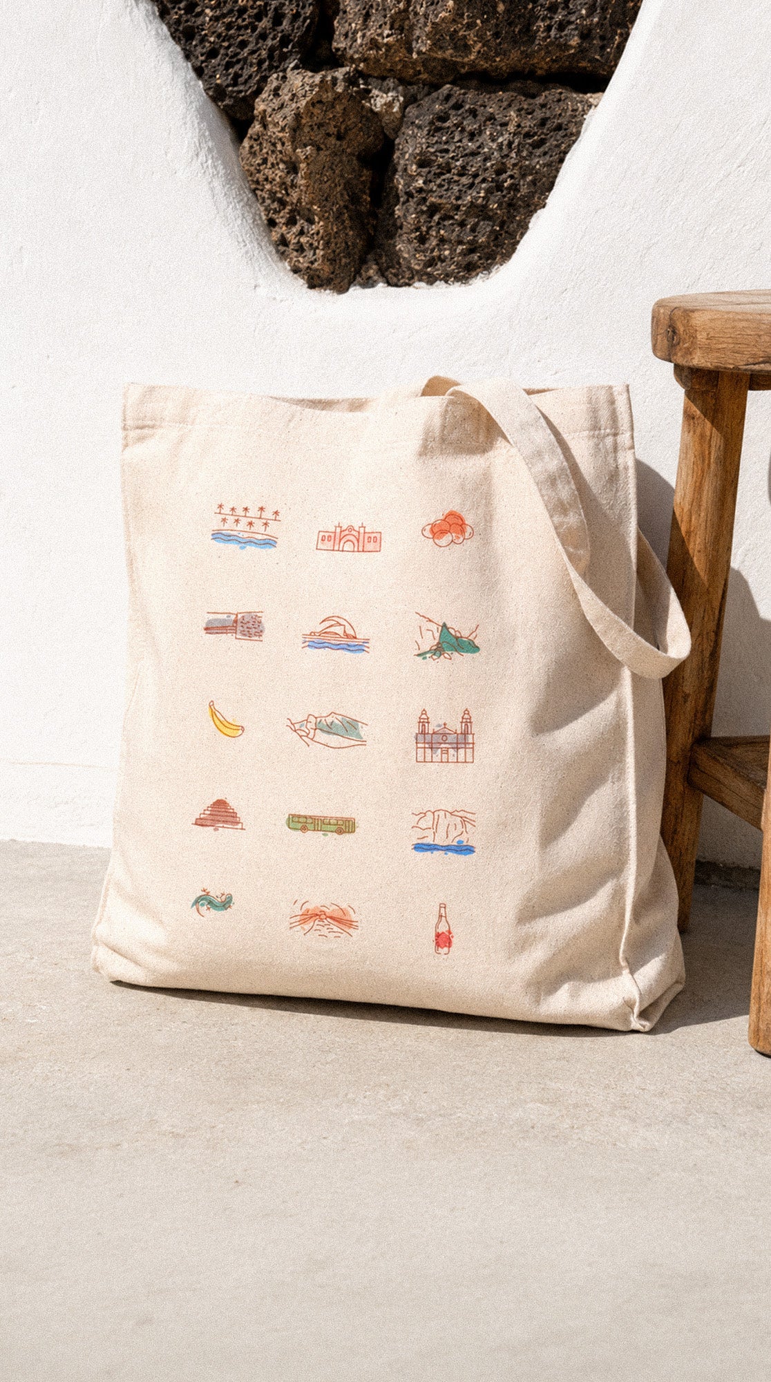 Bolso Tote: iconos de Tenerife