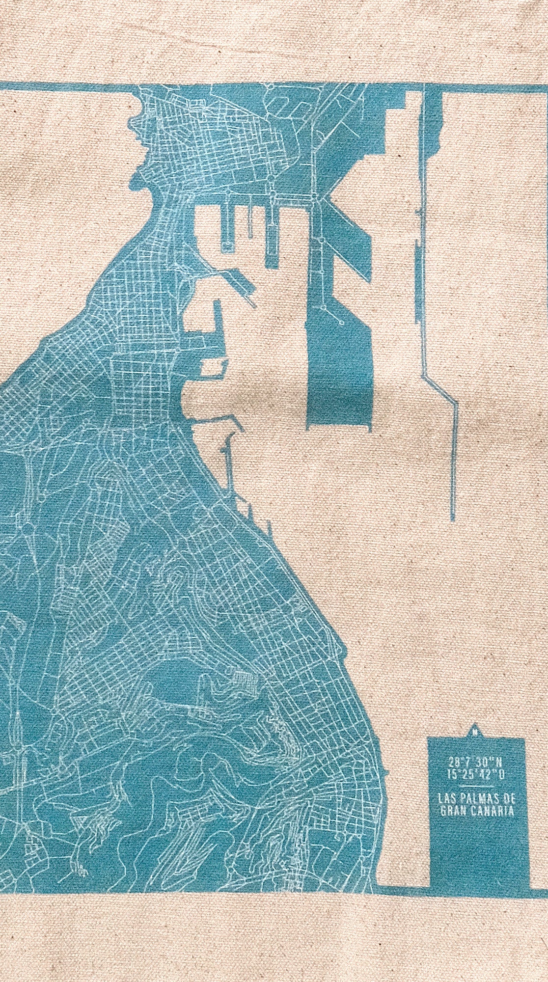 Bolso tote: mapa de Las Palmas de Gran Canaria
