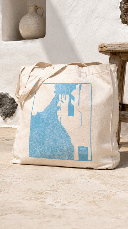 Bolso tote: mapa de Las Palmas de Gran Canaria