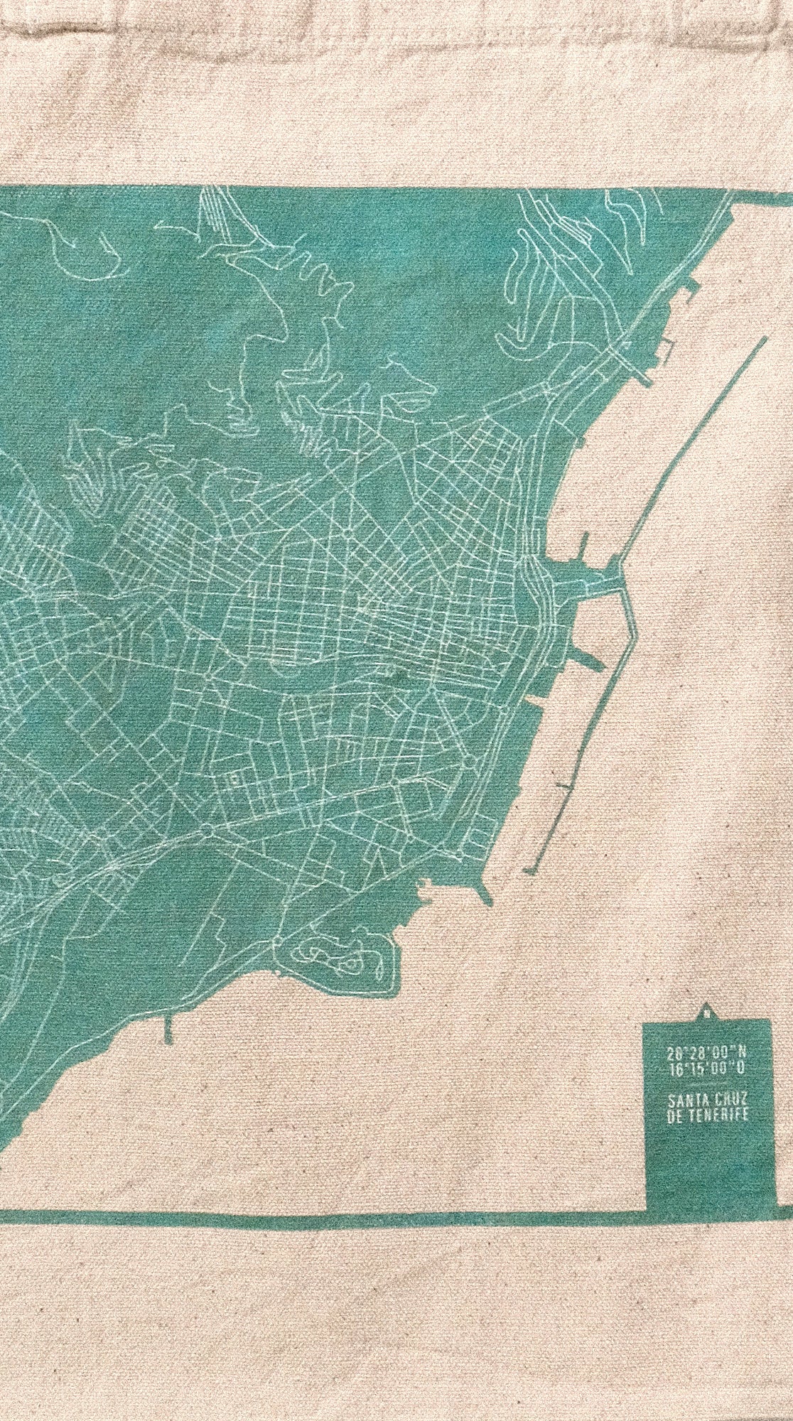 Bolso tote: mapa de Santa Cruz de Tenerife