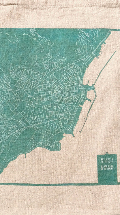 Bolso tote: mapa de Santa Cruz de Tenerife