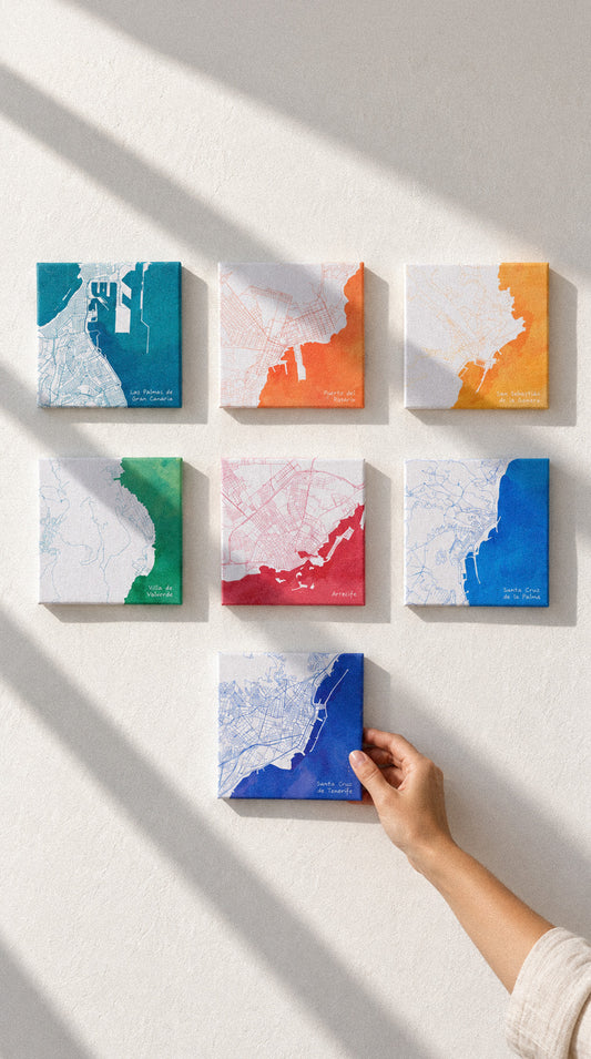 Cuadros en lienzo de Ciudades Canarias · 12x12cm