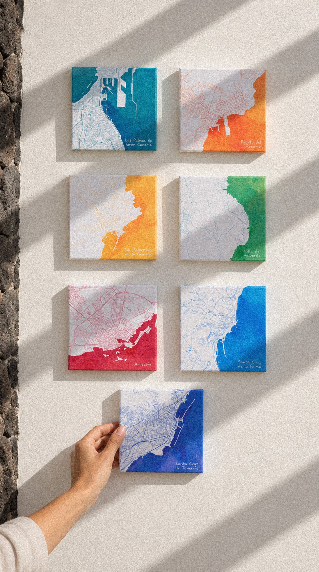 Cuadros en lienzo de Ciudades Canarias · 12x12cm