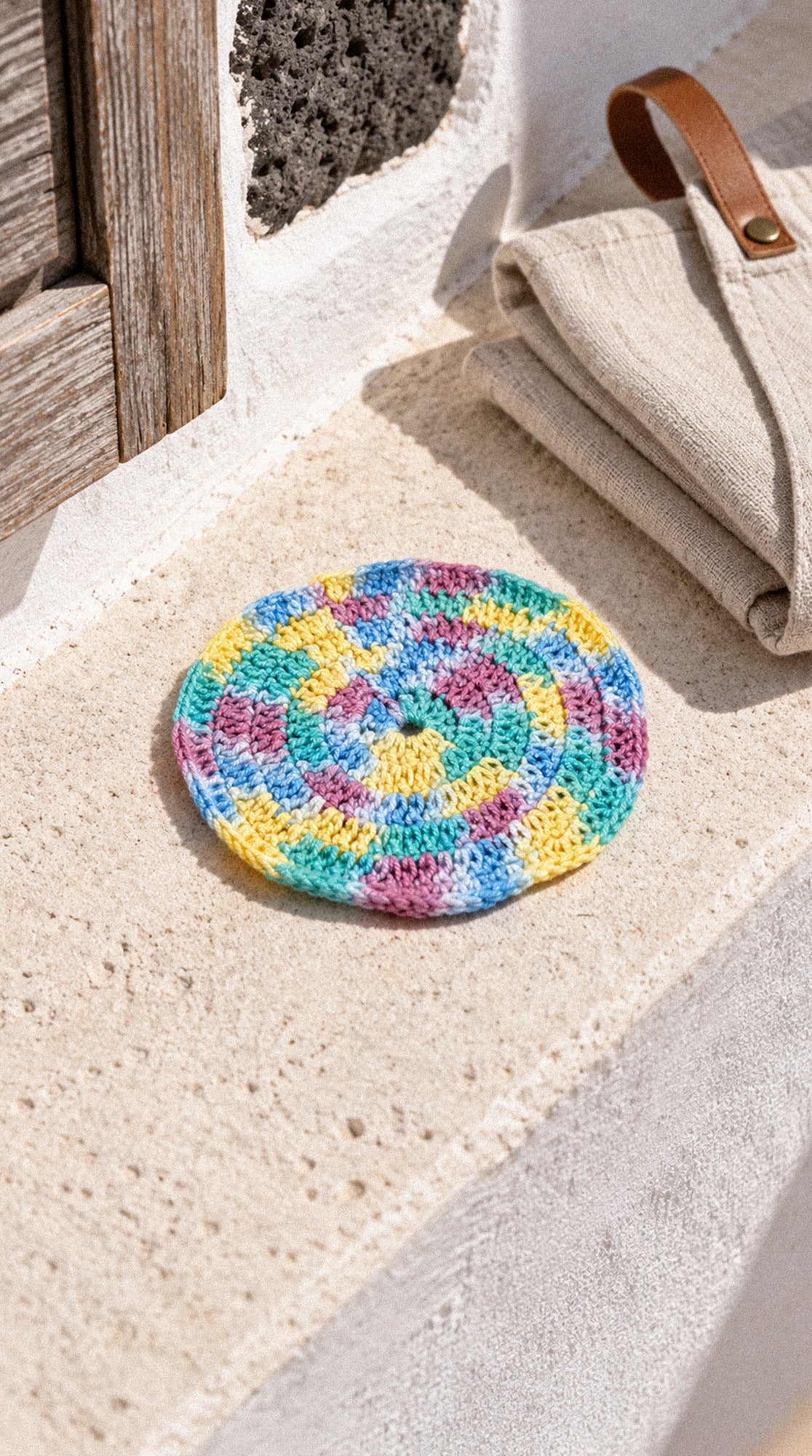 Posavasos de crochet hecho a mano