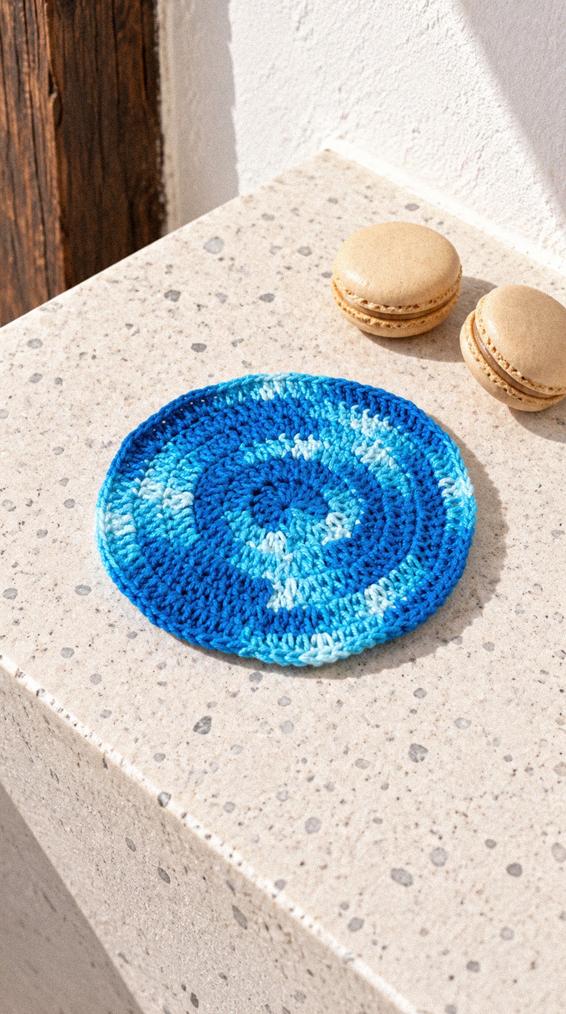 Posavasos de crochet hecho a mano