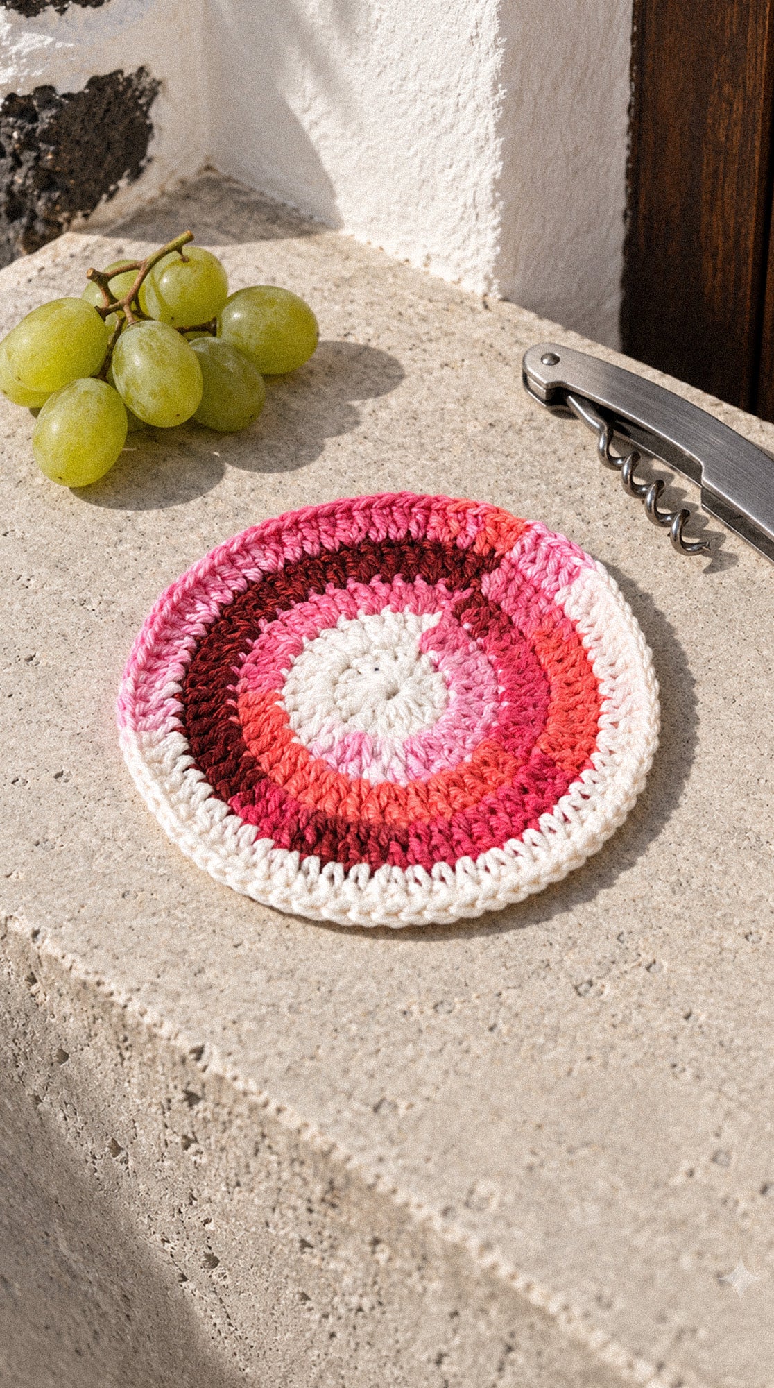 Posavasos de crochet hecho a mano