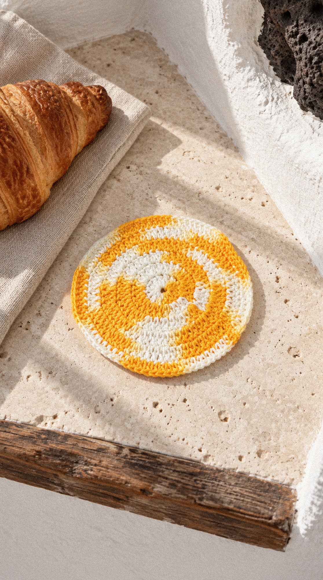 Posavasos de crochet hecho a mano