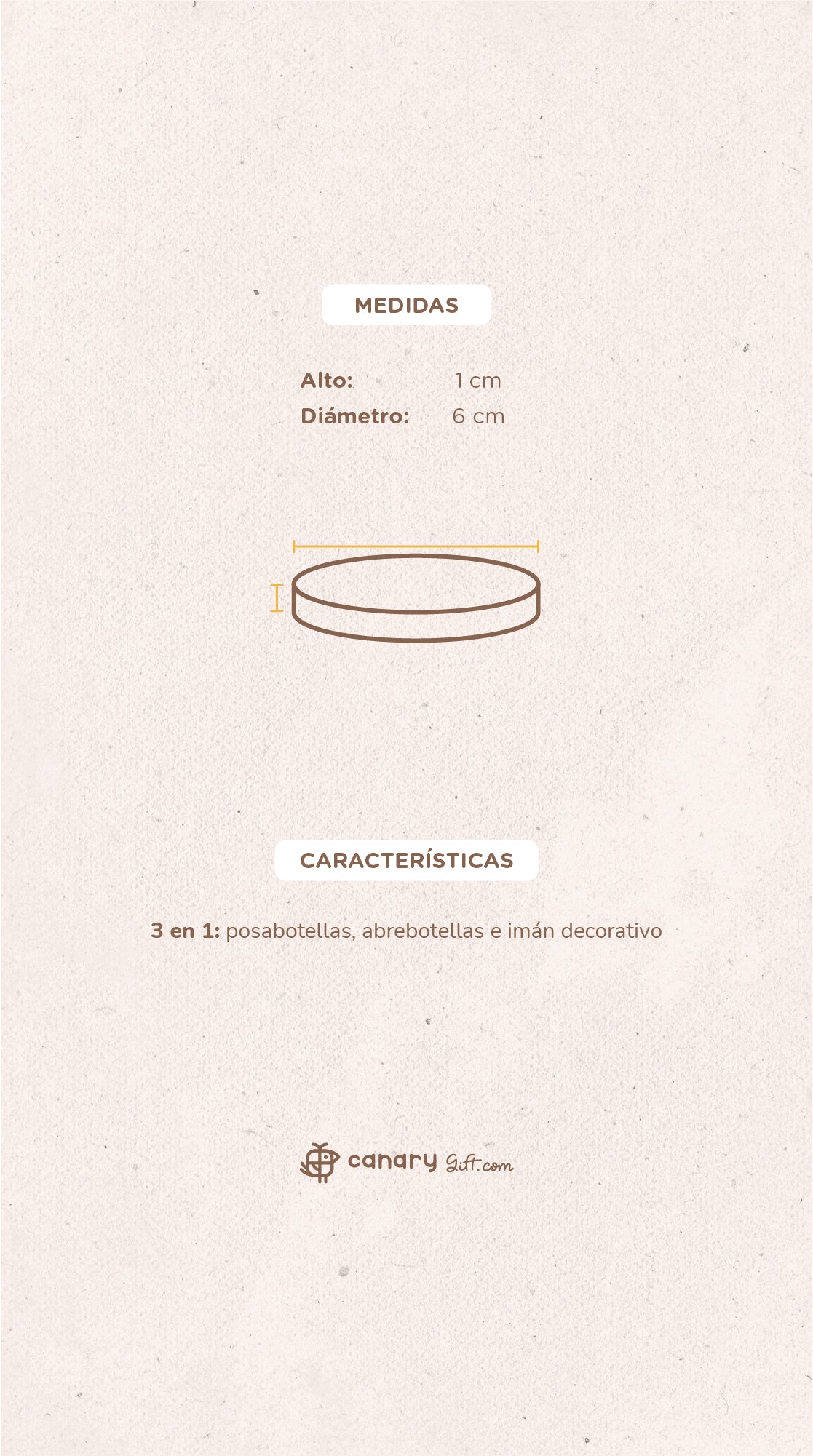 Abridor de botellas imantado de Gran Canaria en bambú | 5 diseños