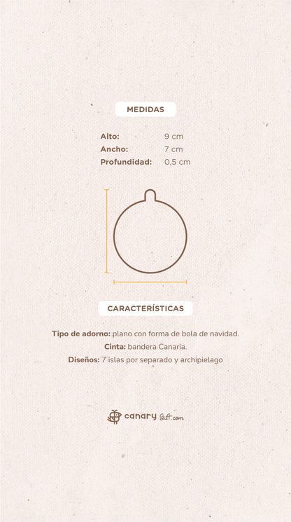 Bolas de Navidad de madera · Islas Canarias