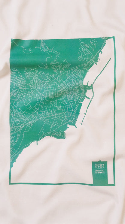 Camiseta eco: Mapa de Santa Cruz de Tenerife