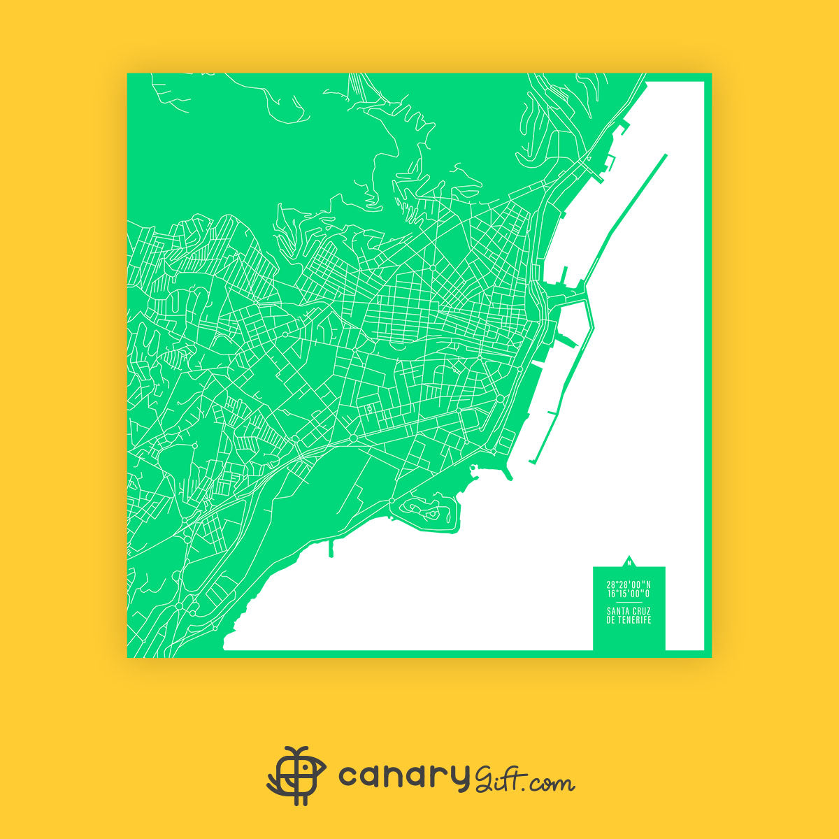 Bolso del mapa de Santa Cruz de Tenerife