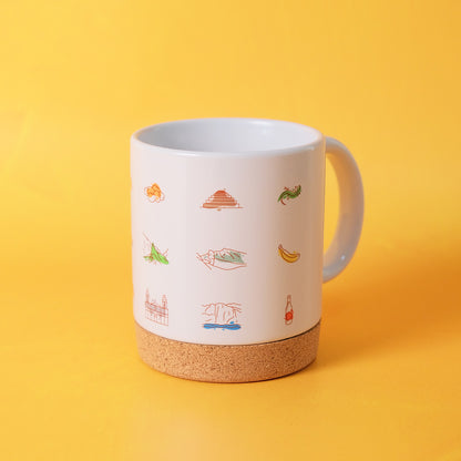 Taza con iconos de Tenerife