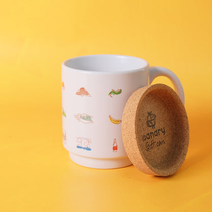 Taza con iconos de Tenerife