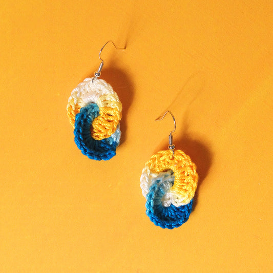 Pendientes artesanales en crochet: Salitre