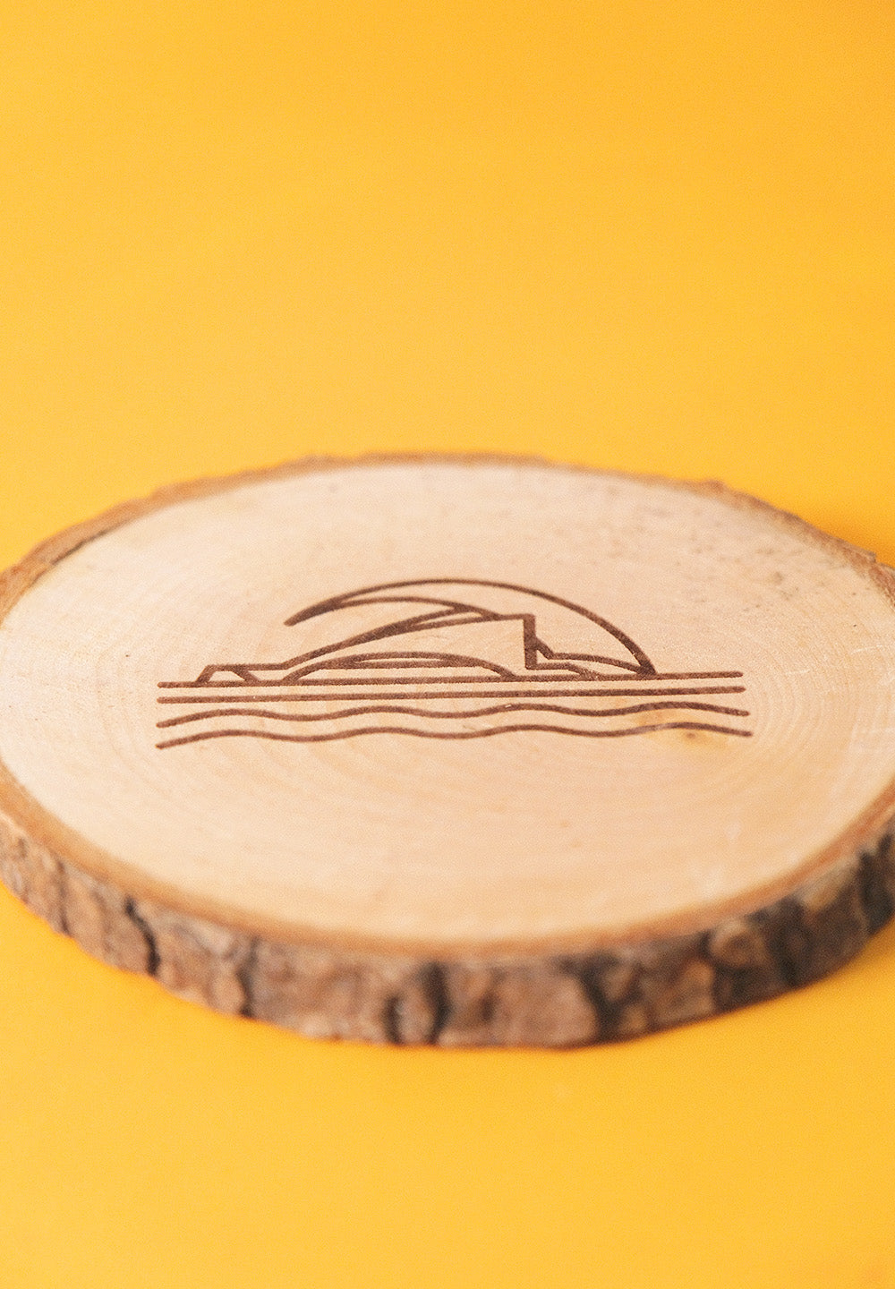 Set de 4 posavasos de pino natural: Iconos de Tenerife