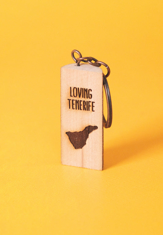 Llavero de madera: Loving Tenerife