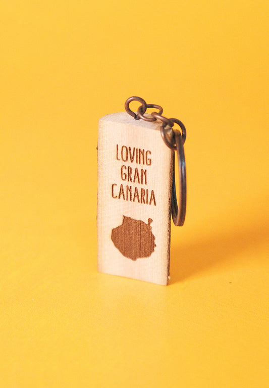 Llavero de madera: Loving Tenerife