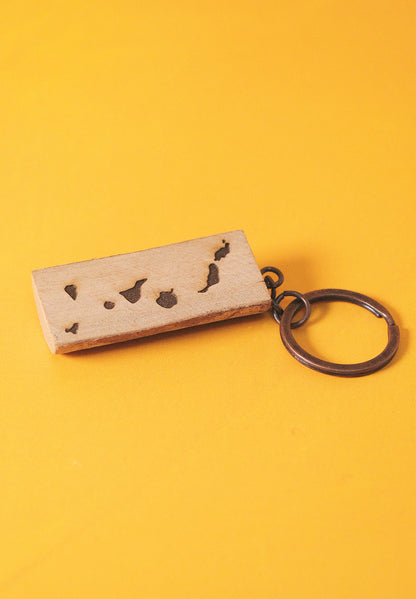 Llavero de madera: 7 Islas
