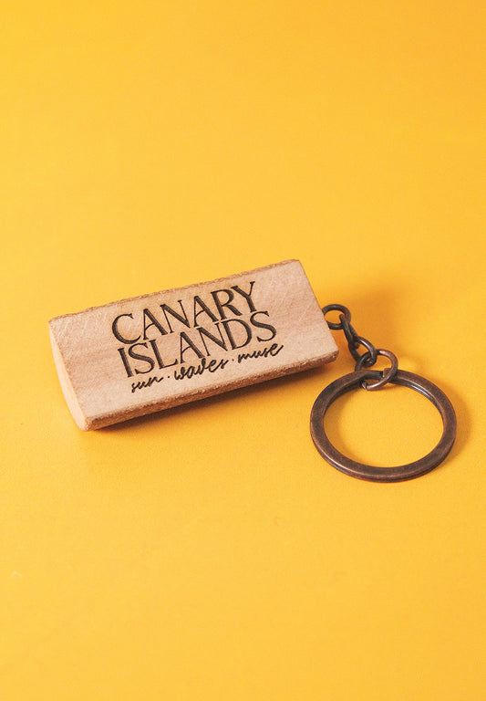 Llavero de madera: Canary Islands