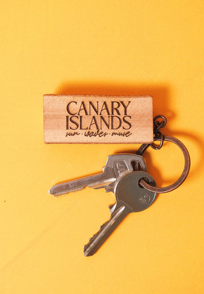 Llavero de madera: Canary Islands