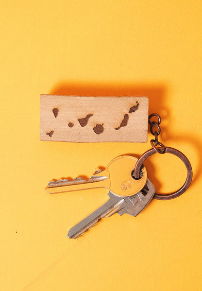 Llavero de madera: 7 Islas