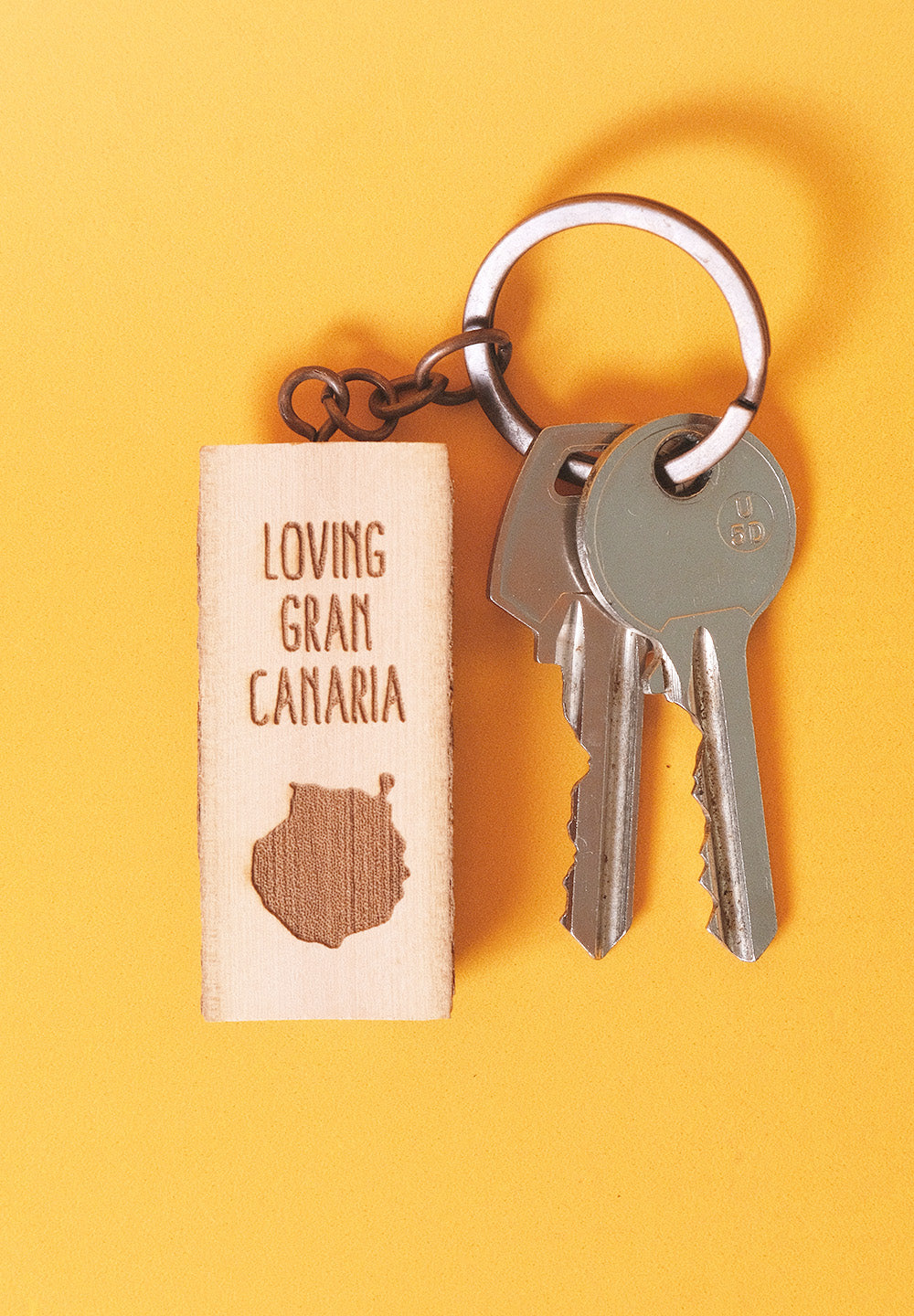 Llavero de madera: Loving Tenerife