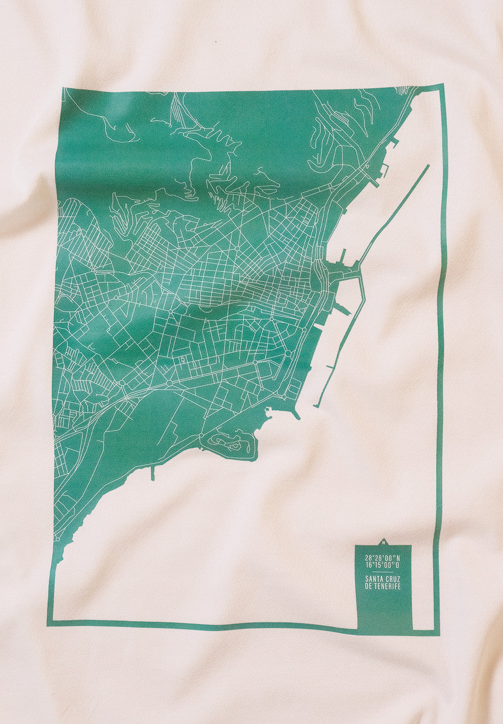Camiseta eco: Mapa de Santa Cruz de Tenerife