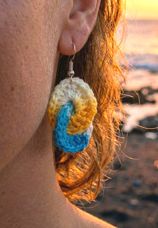 Pendientes artesanales en crochet: Salitre