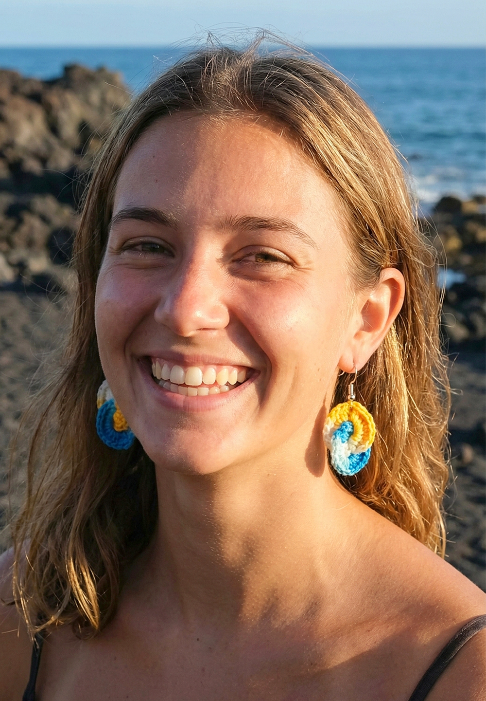 Pendientes artesanales en crochet: Salitre