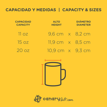 Mug with icons of Gran Canaria