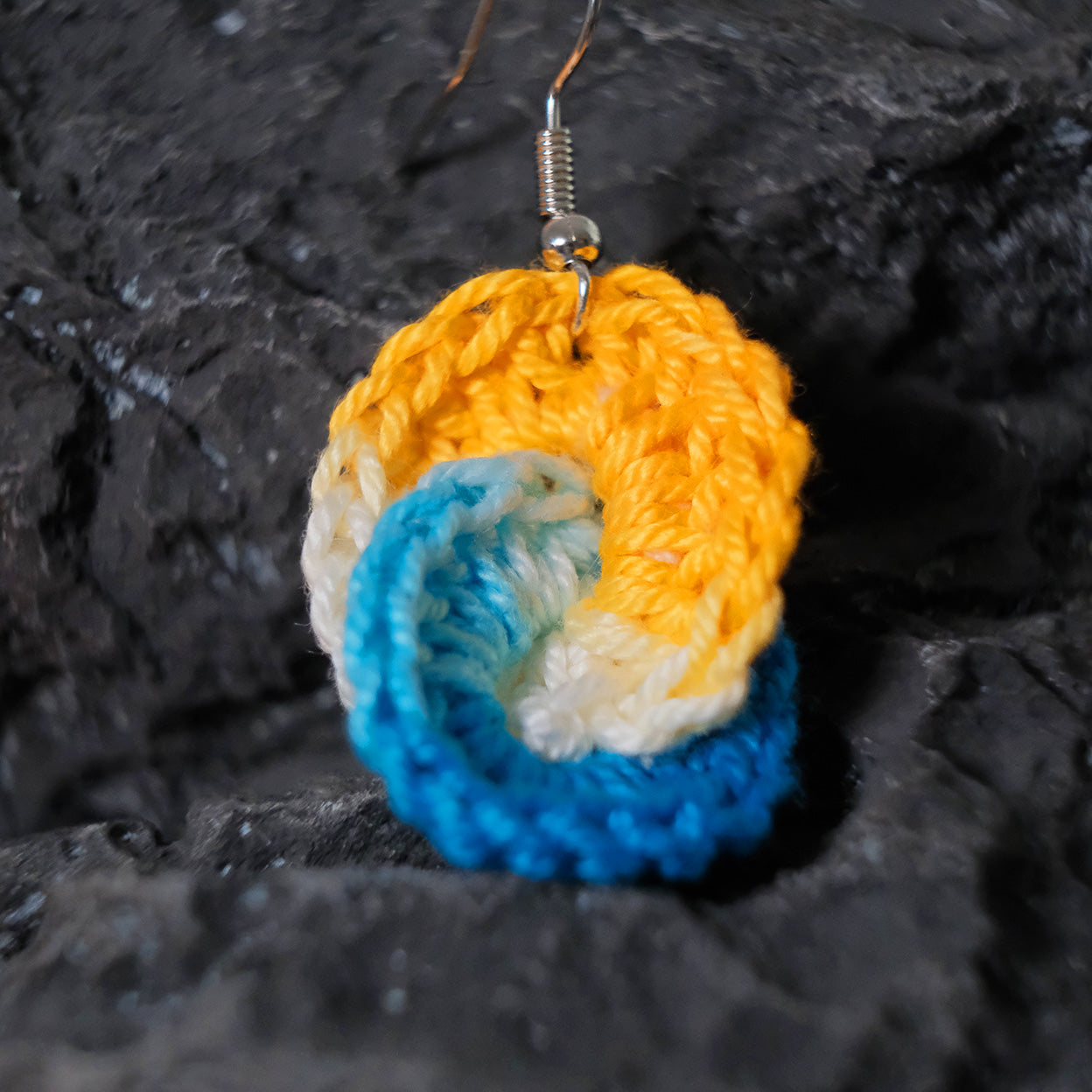 Pendientes artesanales en crochet: Salitre