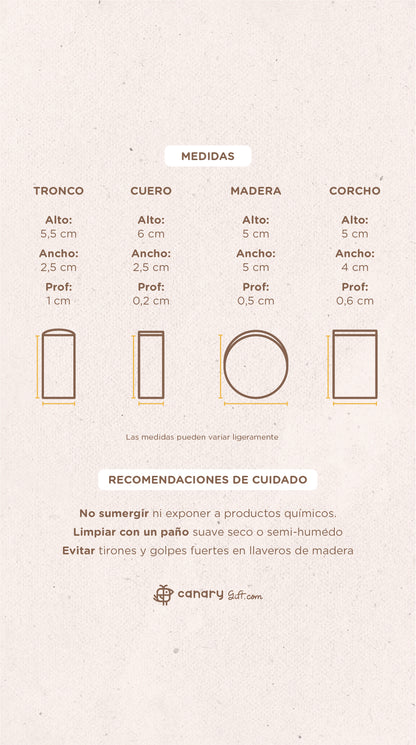 Llaveros canarios eco con tu nombre