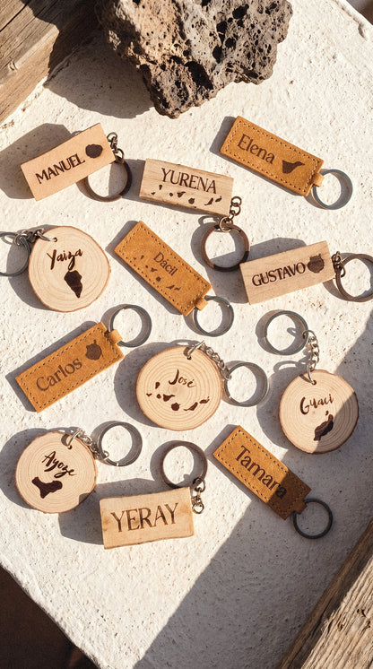 Llaveros canarios personalizados