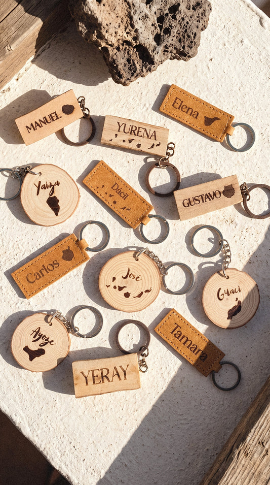 Llaveros canarios personalizados